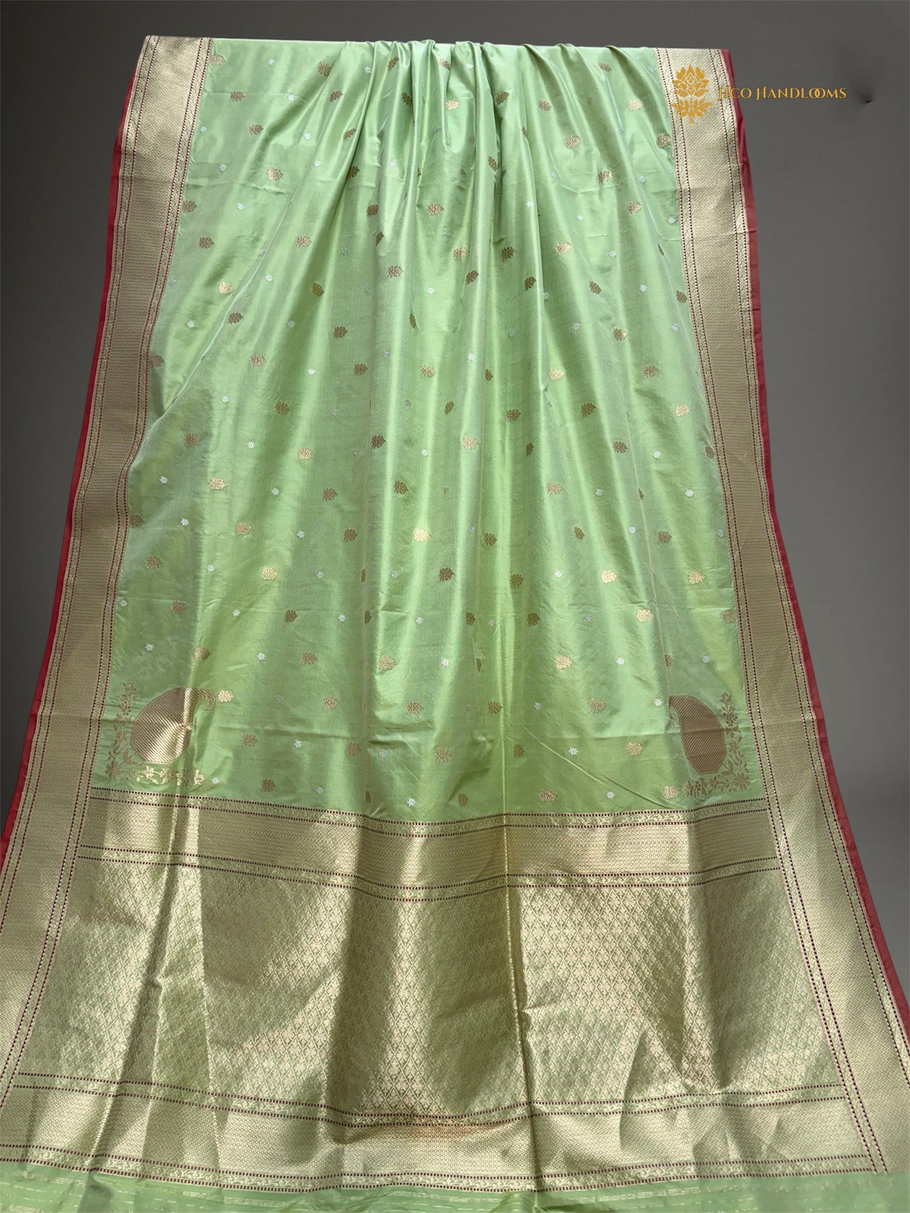 Pure Katan Silk Handloom Banarasi saree - All Over Kadhua Motifs