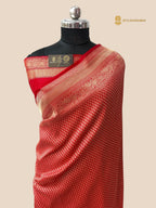 Red Premium Soft Katan Silk Tanchui Brocade Banarasi Saree