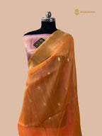 Pure Kora Silk Handloom Banarasi Saree - All Over Kadua Motifs
