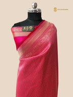 Hot Pink Premium Soft Katan Silk Tanchui Brocade Banarasi Saree