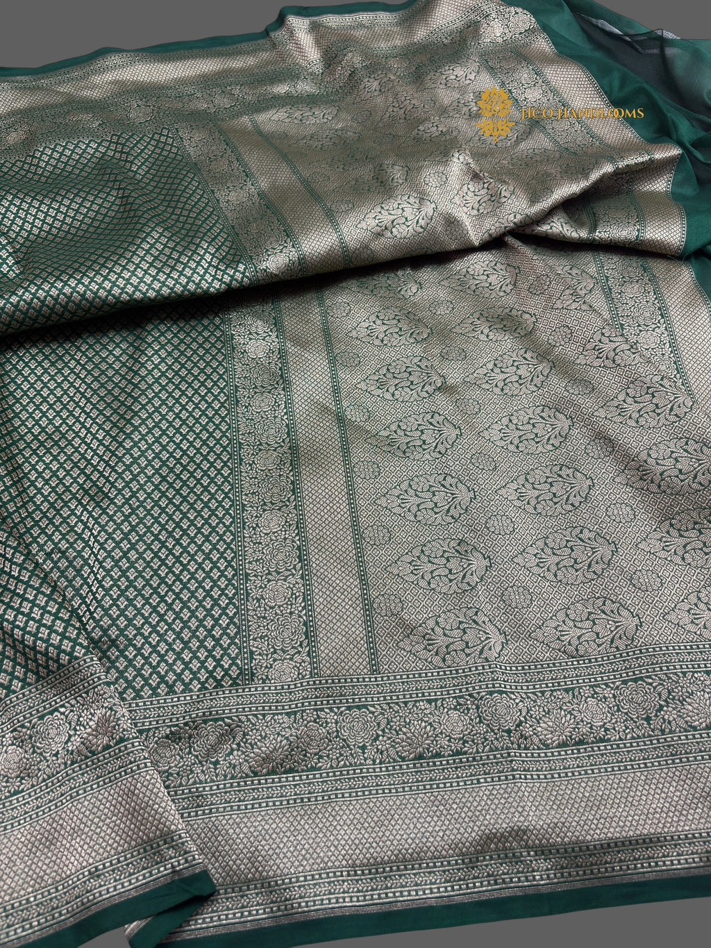 Green Premium Soft Katan Silk Tanchui Brocade Banarasi Saree