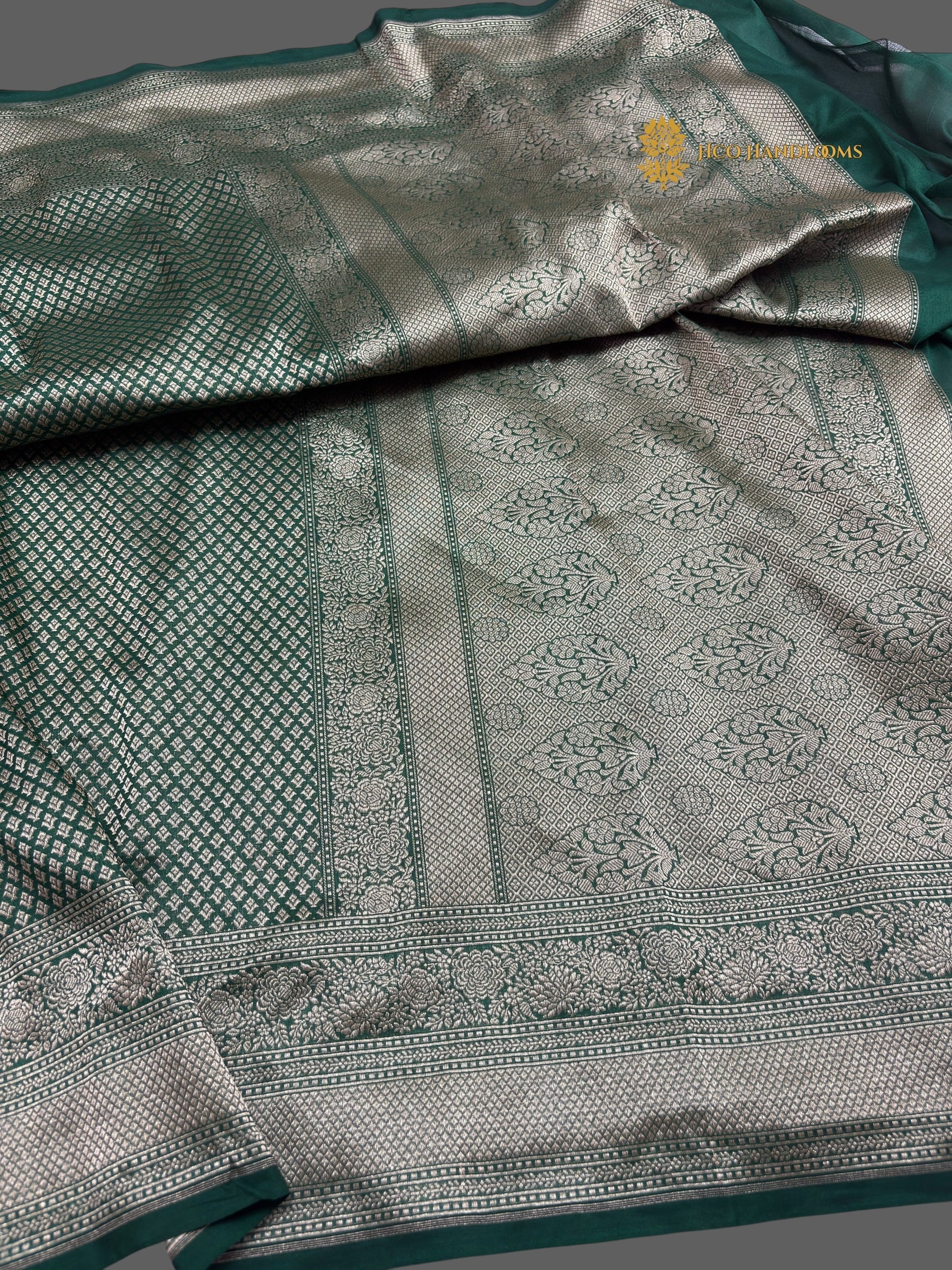Green Premium Soft Katan Silk Tanchui Brocade Banarasi Saree
