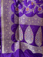 Regal Pure Katan Silk Handloom Jangla Meenakari Banarasi Saree