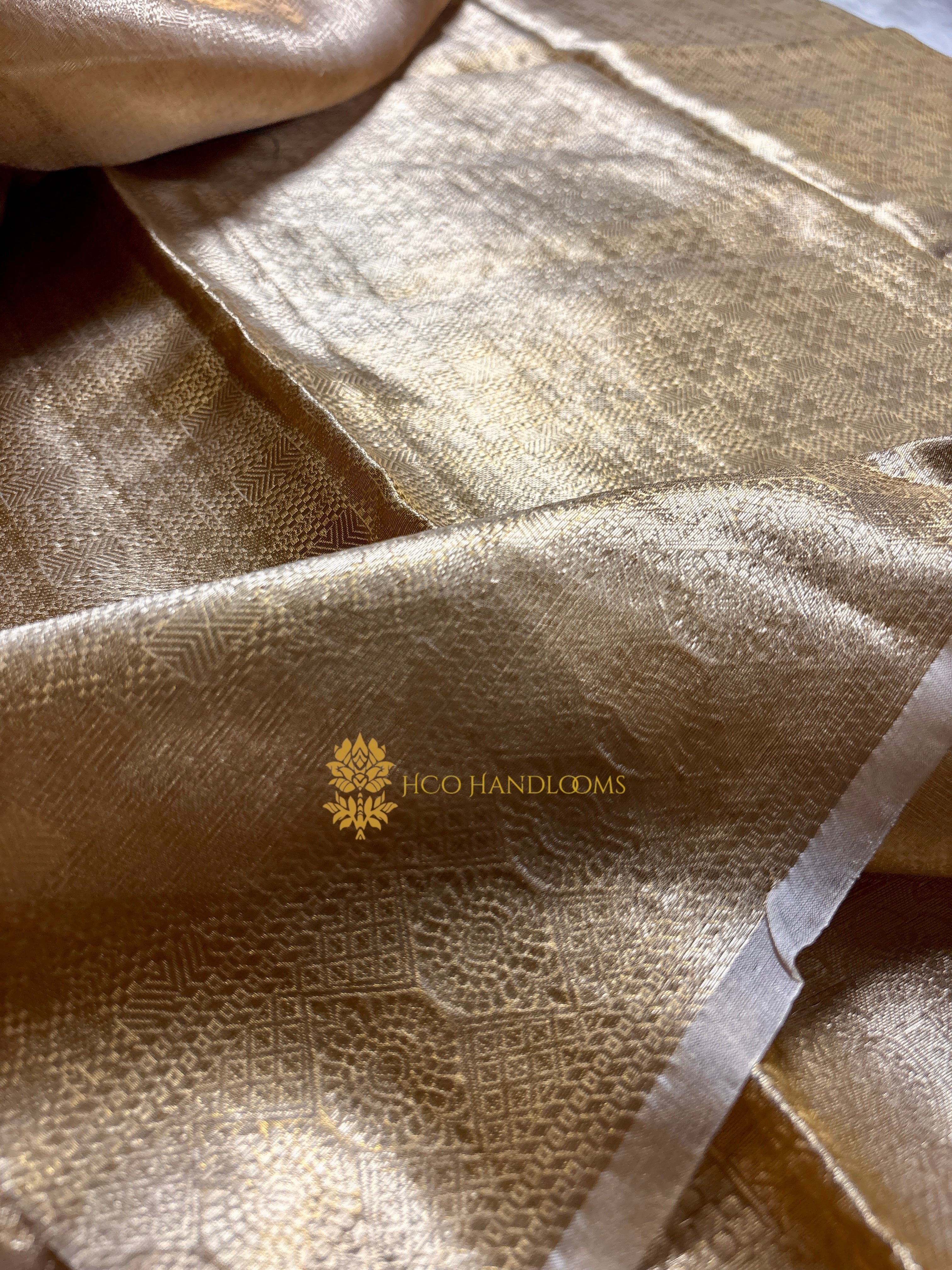 Pure Tissue Silk Tanchui Brocade Handloom Banarasi Saree