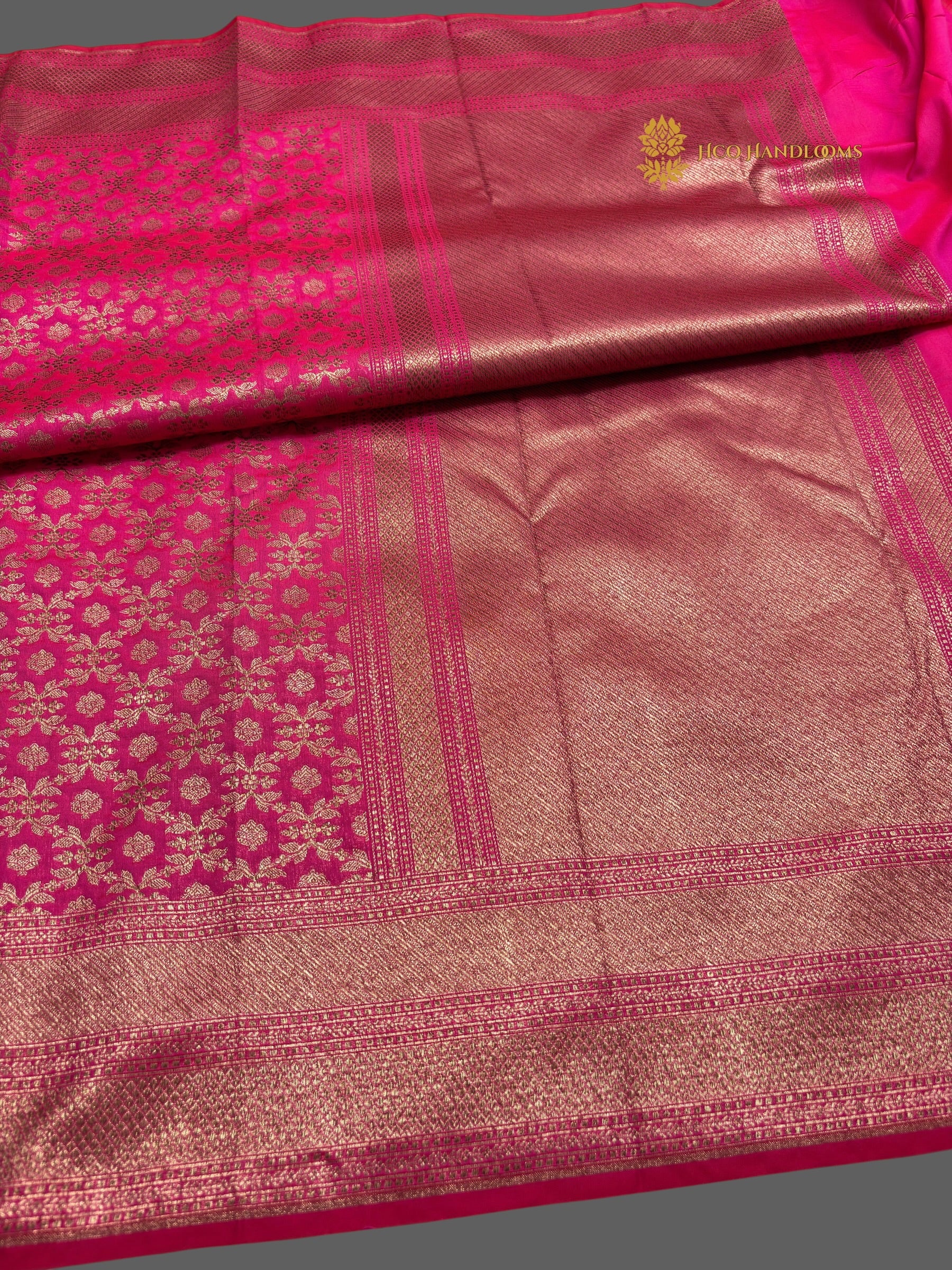 Hot Pink Premium Soft Katan Silk Tanchui Brocade Banarasi Saree