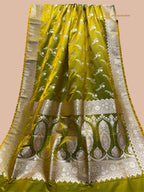 Premium Mashru Katan Silk Jangla Banarasi Saree