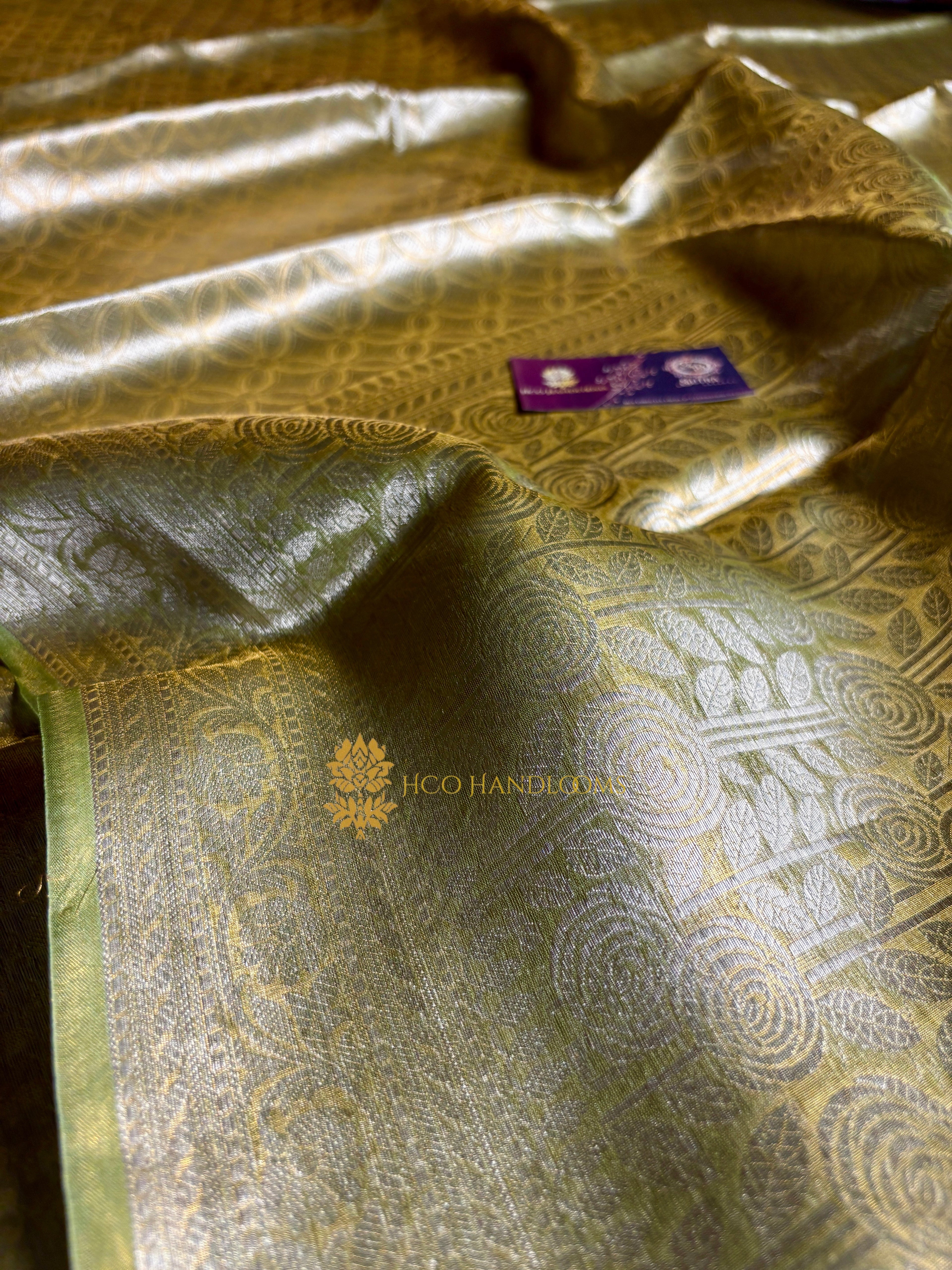 Pure Tissue Silk Tanchui Brocade Handloom Banarasi Saree