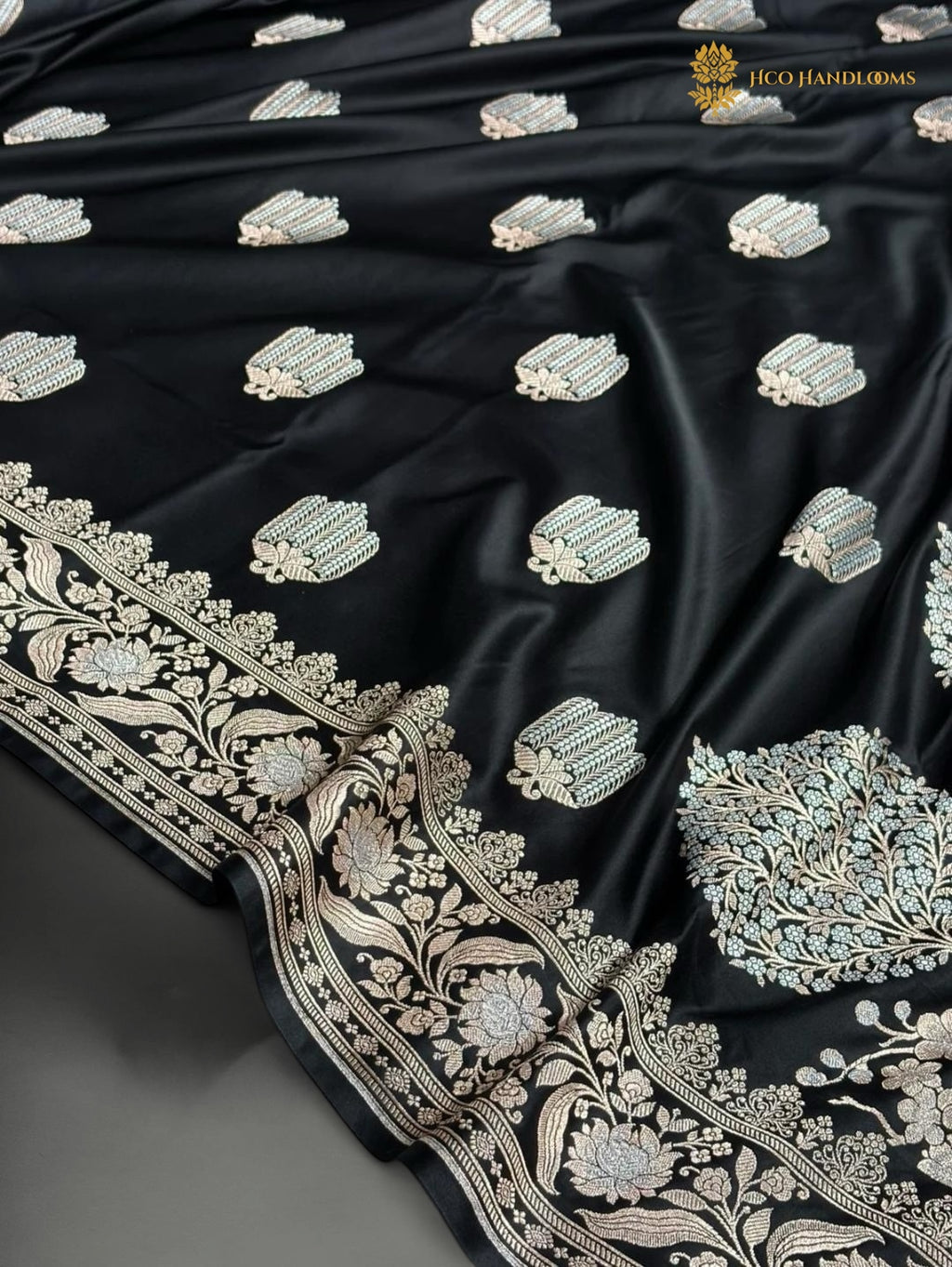 Premium Mashru Katan Silk Banarasi Saree - All Over Motifs