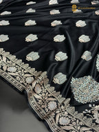 Premium Mashru Katan Silk Banarasi Saree - All Over Motifs