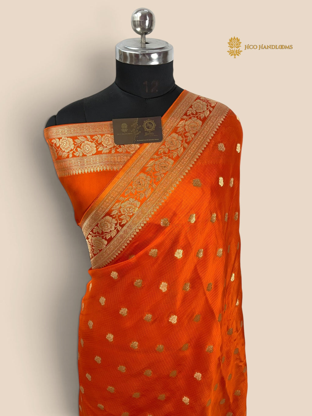Premium Mashru Crepe Banarasi Saree - All Over Motifs