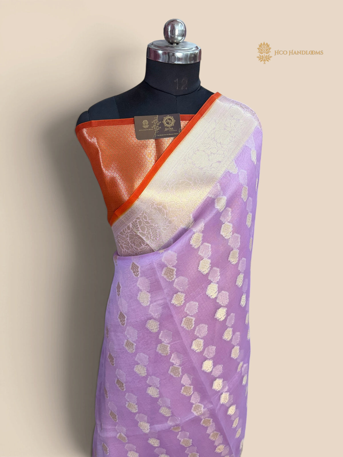 Pure Kora Silk Handloom Banarasi Saree - All Over Motifs