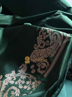Premium Mashru Katan Silk Banarasi Saree With Floral Motifs