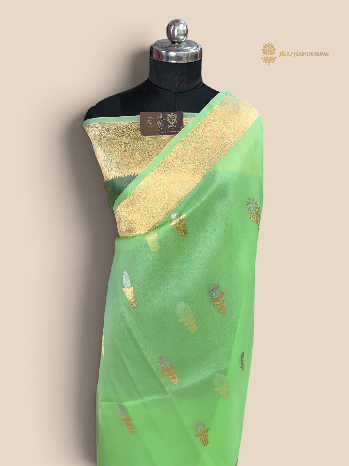 Pure Kora Silk Handloom Banarasi Saree - Meenakari Kadhua Motifs