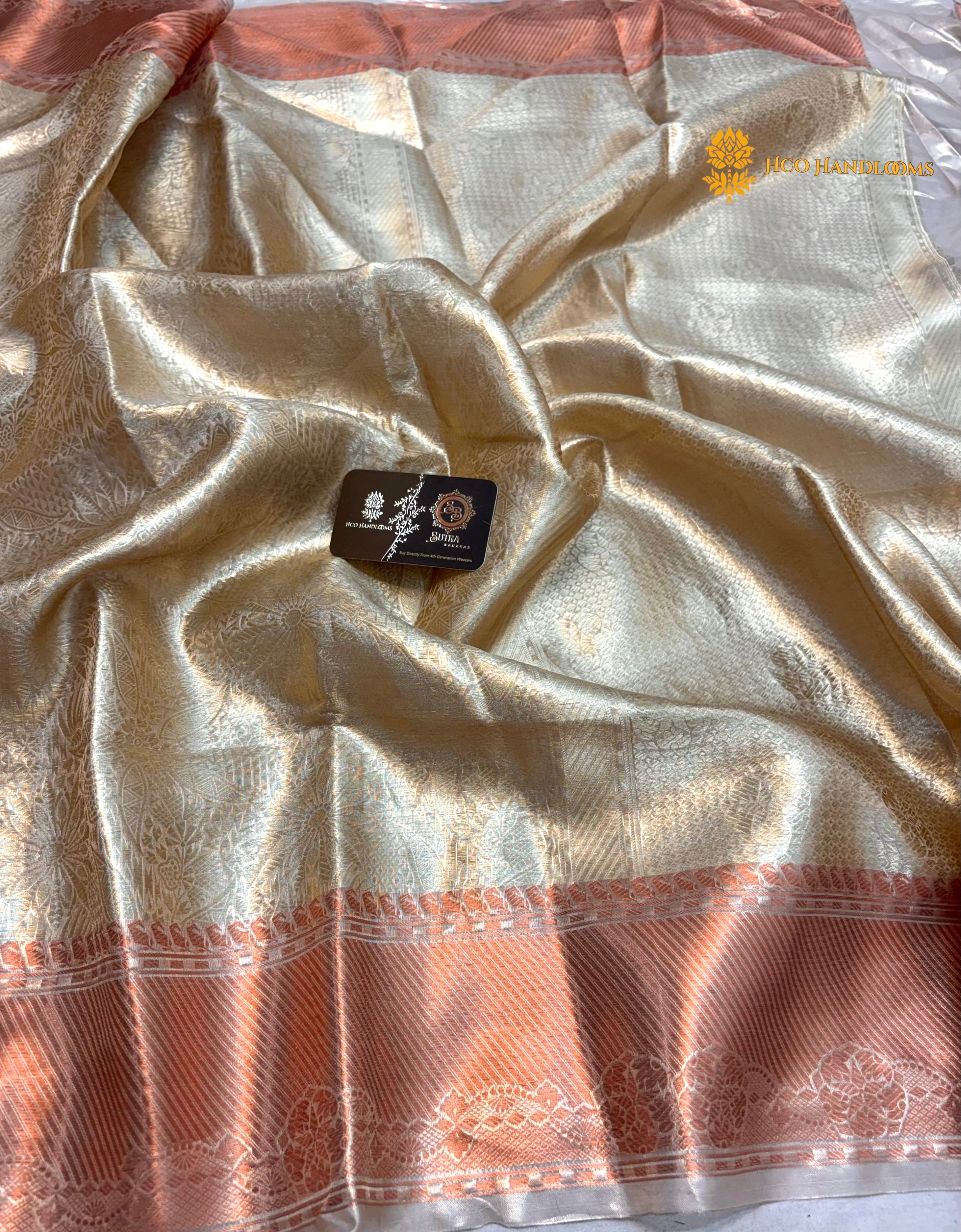 Pure Tissue Silk Handloom Banarasi Saree - All Over Tanchui Brocade