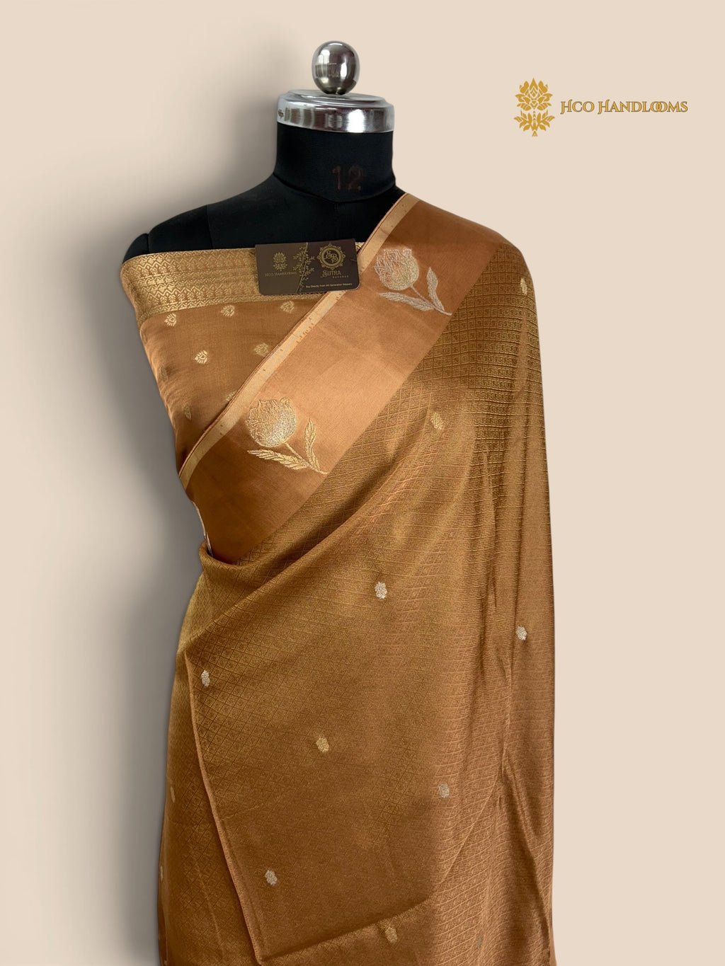 Premium Mashru Crepe Silk Banarasi Saree - All Over Tanchui Motifs