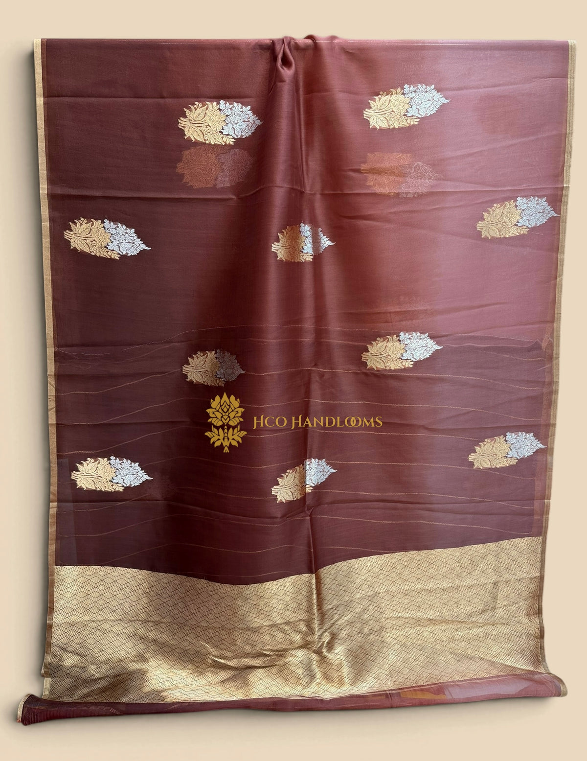 Pure Kora Silk Handloom Banarasi Saree - Meenakari Kadhua Motifs