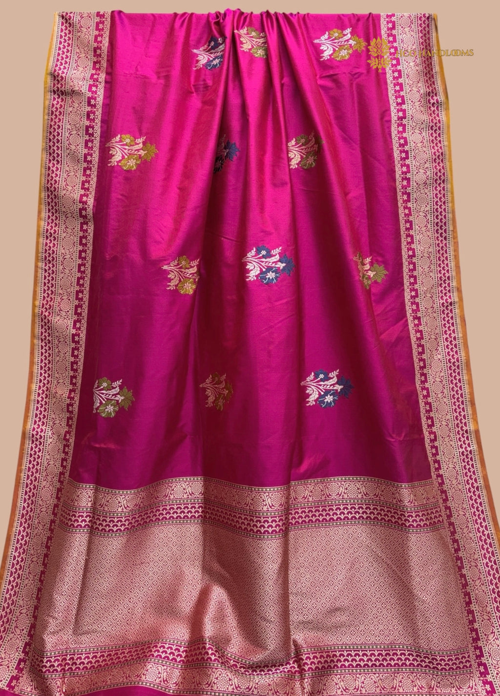 Regal Rani Pure Katan Silk Handloom Banarasi Saree - All Over Meenakari Motifs