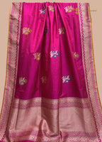 Regal Rani Pure Katan Silk Handloom Banarasi Saree - All Over Meenakari Motifs