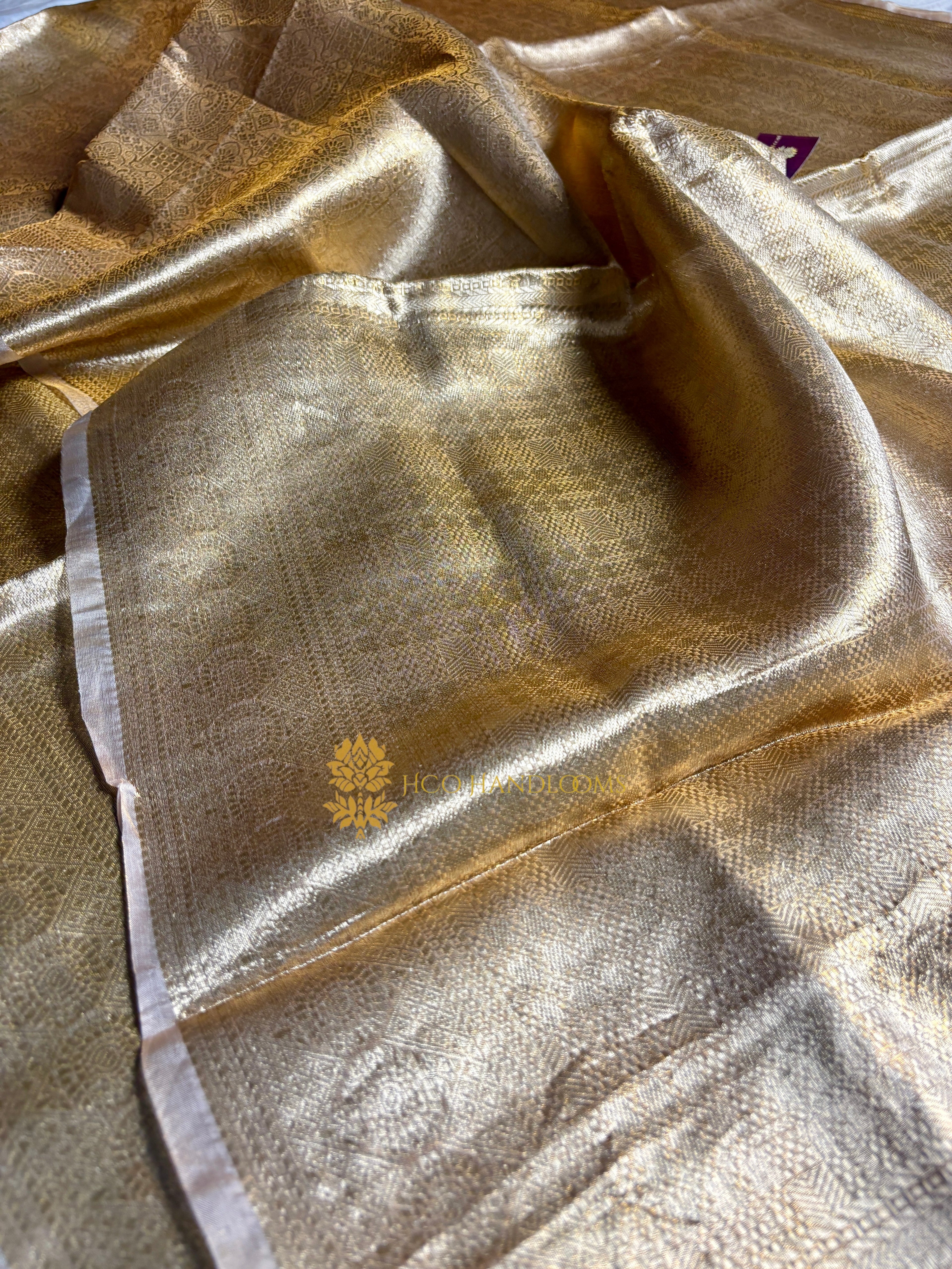 Pure Tissue Silk Tanchui Brocade Handloom Banarasi Saree