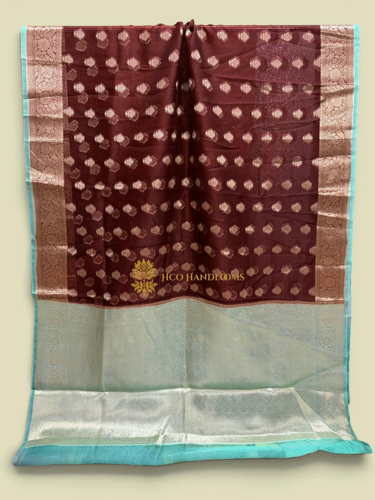 Pure Kora Silk Handloom Banarasi Saree - All Over Motifs