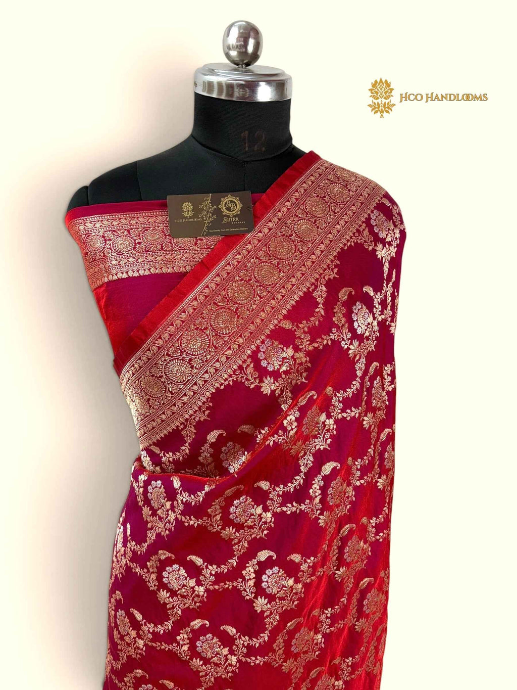 Premium Mashru Katan Silk Banarasi Saree - All Over Jangla
