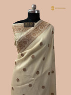 Pure Tussar Silk Handloom Banarasi Saree - All Over Motifs