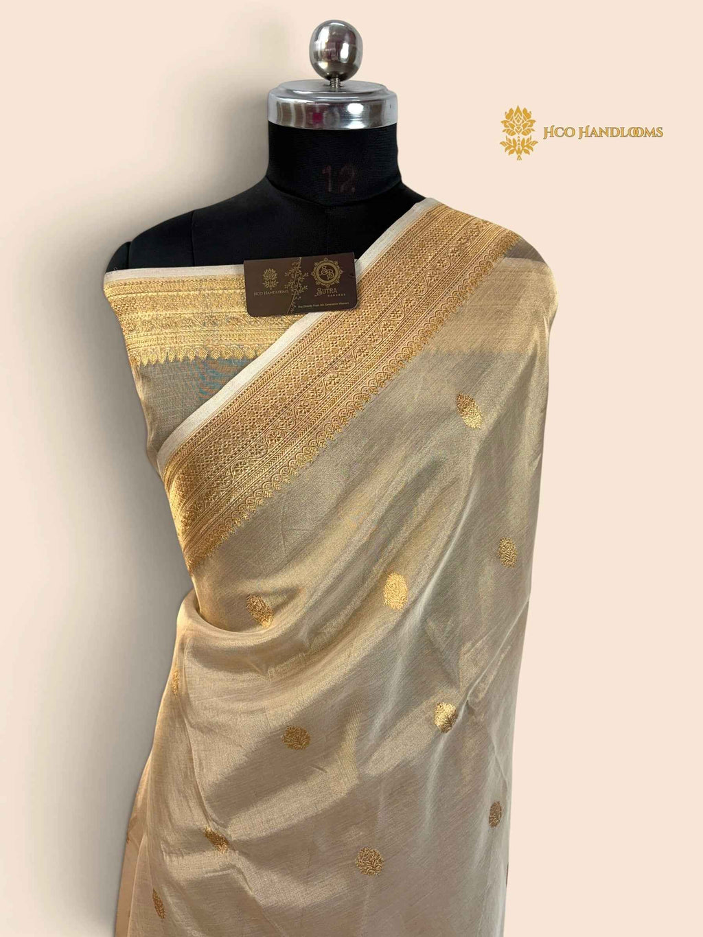 Pure Tissue Silk Handloom Banarasi Saree - All Over Kadhua Motifs
