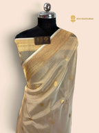 Pure Tissue Silk Handloom Banarasi Saree - All Over Kadhua Motifs