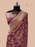 Regal Copper Premium Mashru Katan Silk Banarasi Saree - All Over Meenakari Jangla