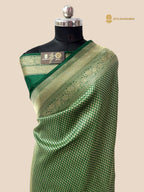Green Premium Soft Katan Silk Tanchui Brocade Banarasi Saree