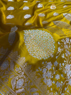 Premium Mashru Katan Silk Banarasi Saree - All Over Motifs