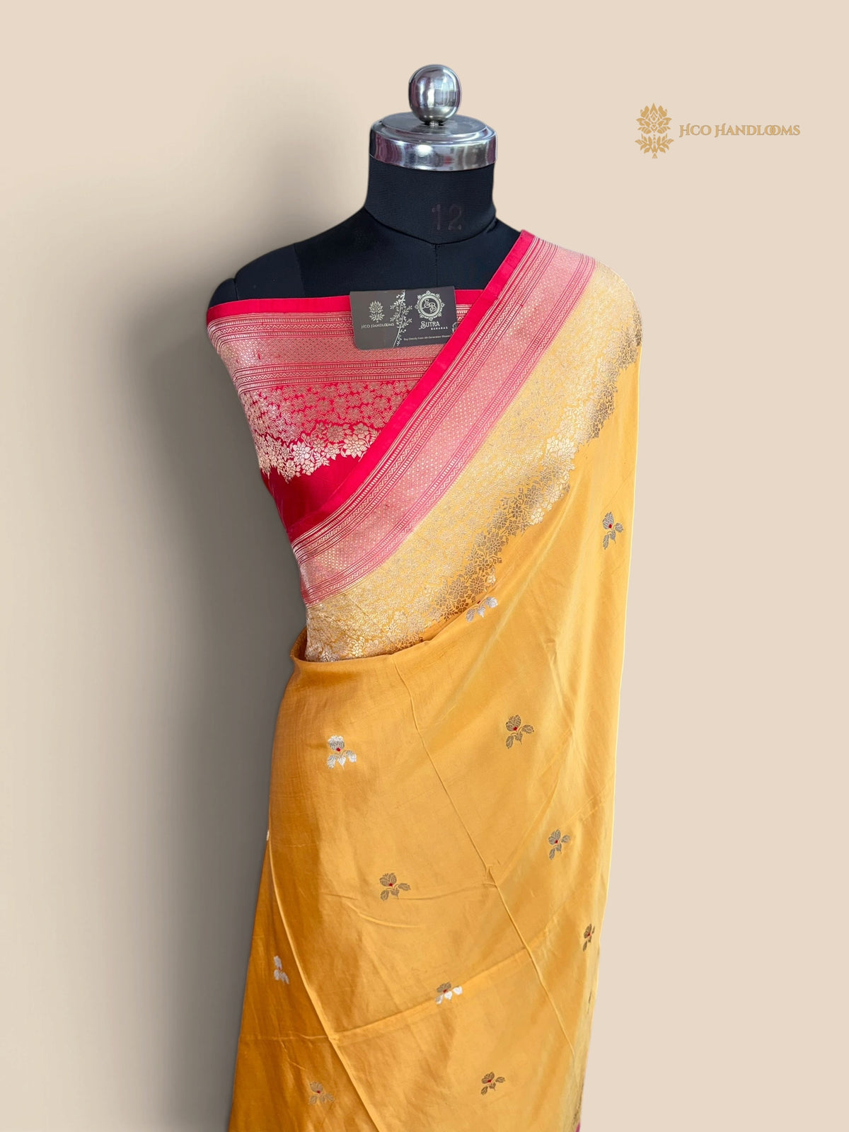 Pure Mashru Silk Handloom Bnarasi Saree - All Over Meenakari Motifs