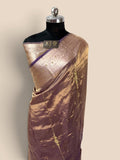 Pure Kora Tissue Handloom Banarasi Saree - Handwork