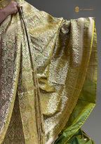 Regal Pure Katan Silk Banarasi Saree - Handwoven Tanchui Brocade
