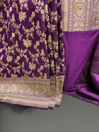Regal Pure Katan Silk Handloom Banarasi Saree - All Over Jaal Work