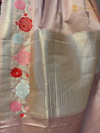 Premium Mashru Katan Silk Banarasi Saree - All Over Floral Motifs With Meenakari Border