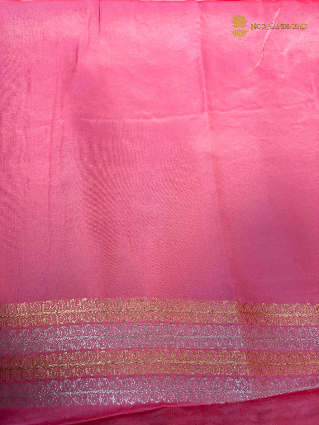 Premium Mashru Crepe Satin Silk Banarasi Saree - All Over Leafs Motifs