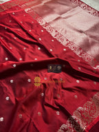 Premium Mashru Katan Silk Banarasi Saree With Floral Motifs
