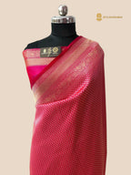 Hot Pink Premium Soft Katan Silk Tanchui Brocade Banarasi Saree