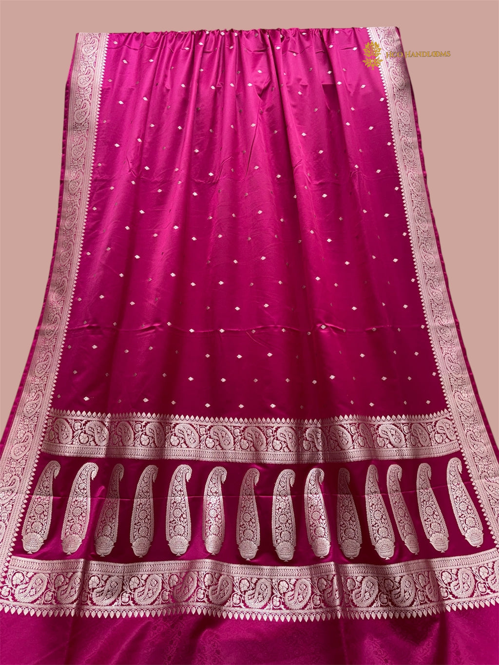 Regal Rani Premium Mashru Katan Silk Banarasi Saree - All Over Small Booti