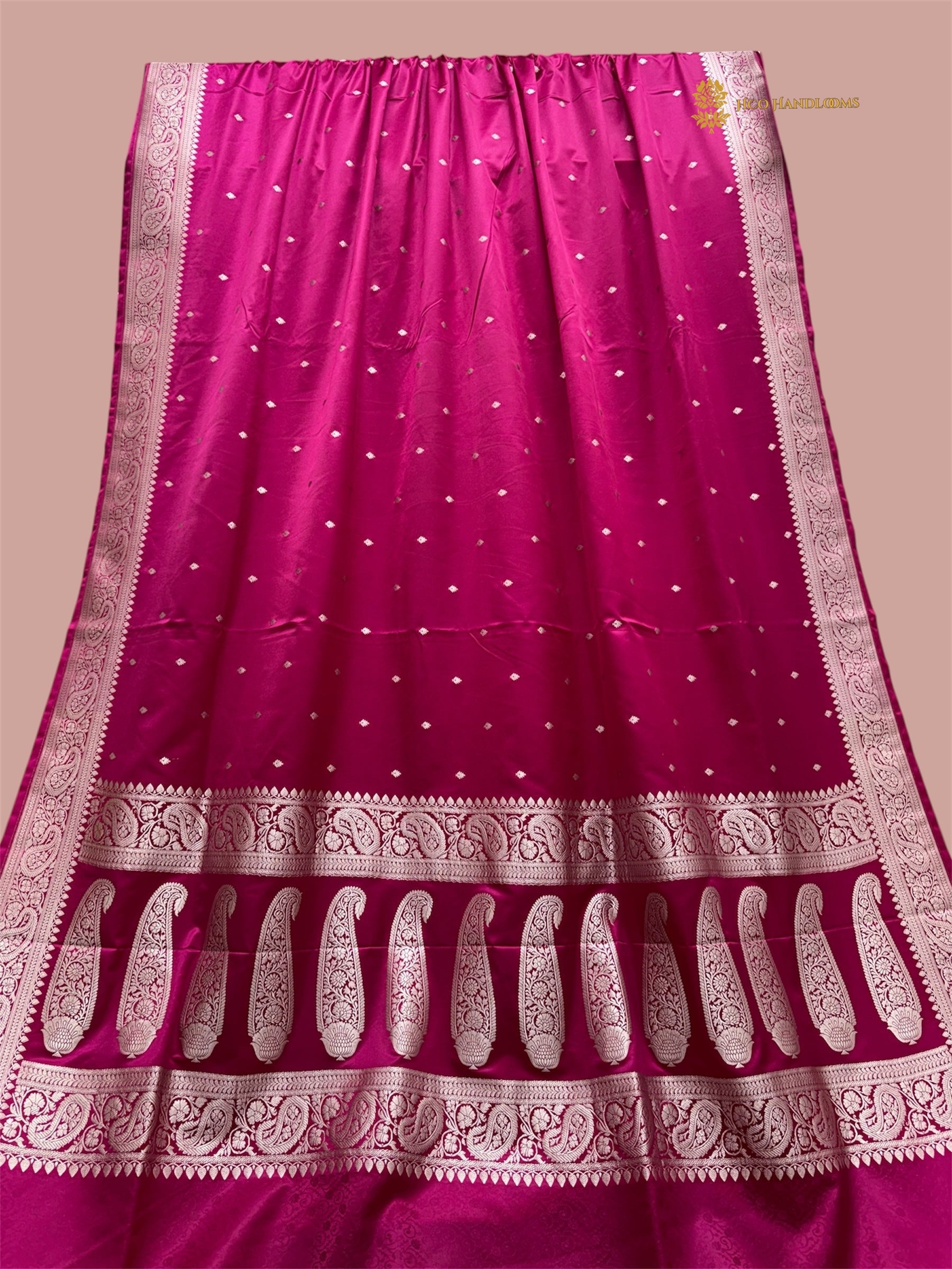 Regal Rani Premium Mashru Katan Silk Banarasi Saree - All Over Small Booti