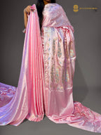 Premium Mashru Crepe Silk Banarasi Saree - All Over Motifs