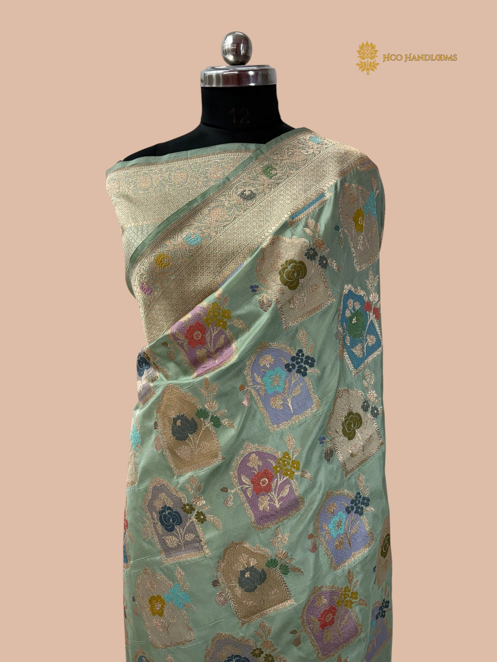 Rangkat Pure Katan Silk Handloom Banarasi Saree - All Over Jangla Motifs