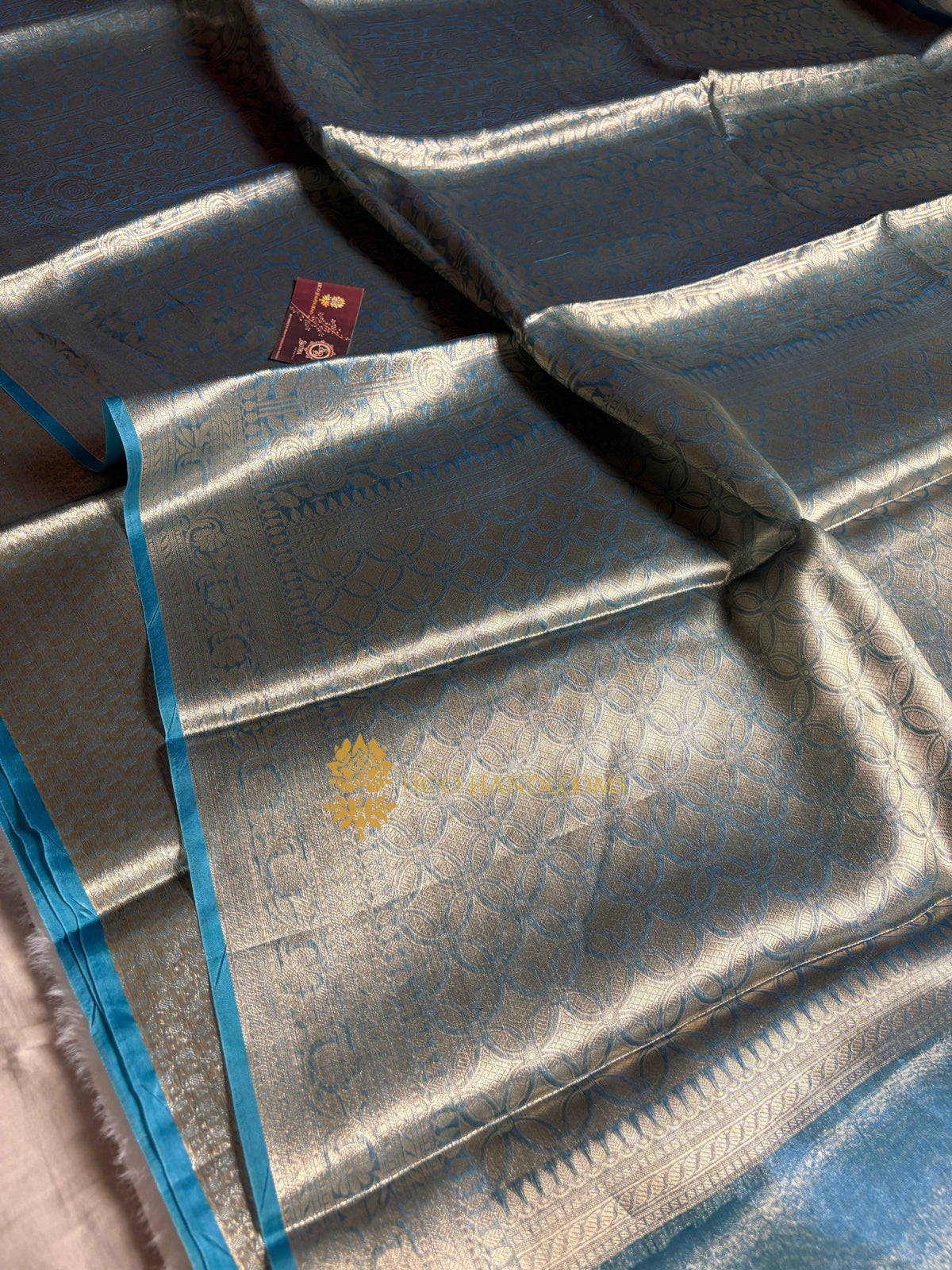 Pure Tissue Silk Tanchui Brocade Handloom Banarasi Saree