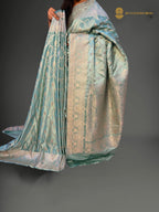 Premium Mashru Katan Silk Banarasi Saree - All Over Jaal Pattern