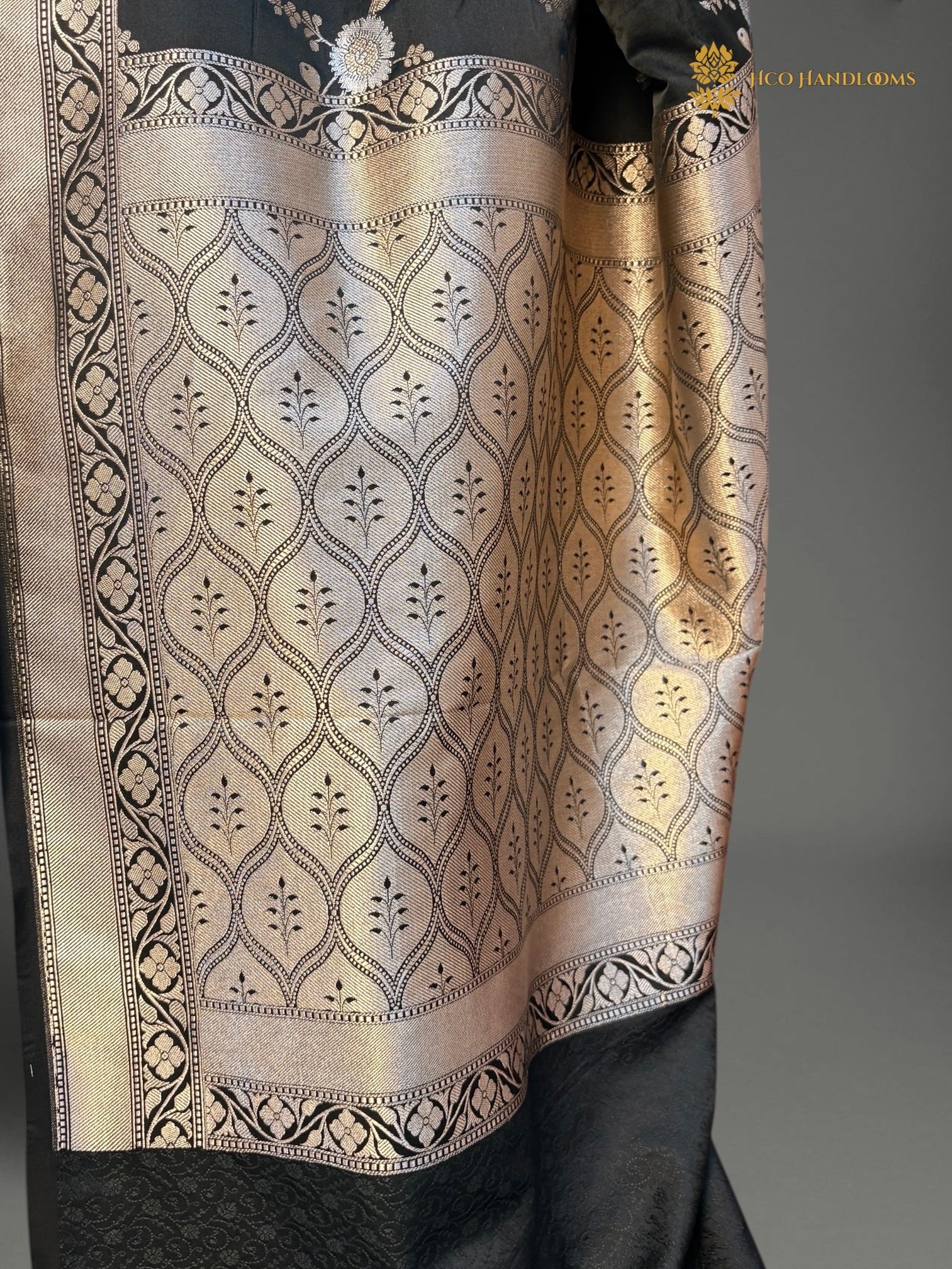 Premium Mashru Katan Silk Banarasi Saree - All Over Jangla