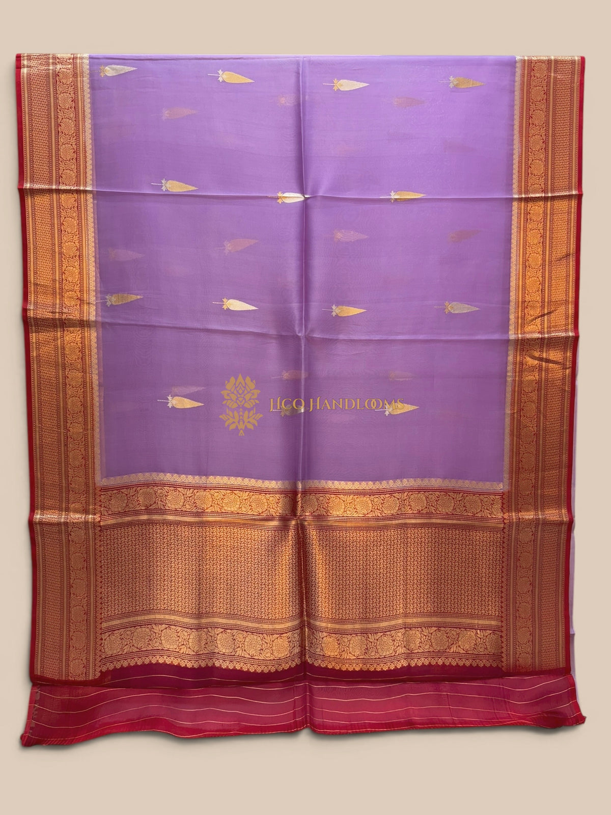 Pure Kora Silk Handloom Banarasi Saree - Meenakari Kadhua Motifs