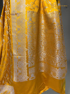 Premium Mashru Katan Silk Banarasi Saree - All Over Jaal Pattern