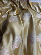 Premium Mashru Katan Silk Banarasi Saree - All Over Motifs