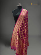 Pure Georgette Banarasi Bandhej Handloom Dupatta